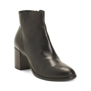 OROSCURO Black Made In Italy Suede Heel Booties